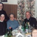 Mons. Eugenio Ravignani con don Vittorino, suor Elena e suor Beniamina